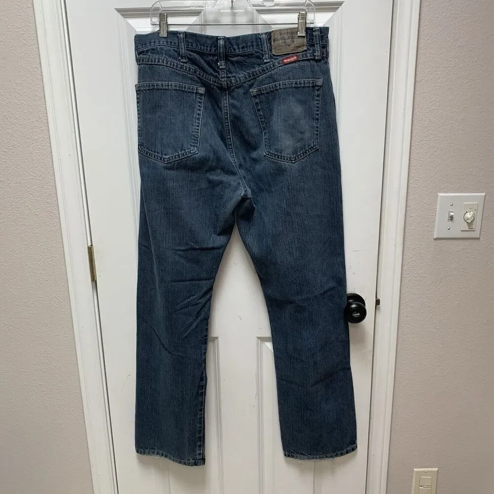Premium Wrangler Denim Blue Jeans men's 9650wtr Size 36x32 Regular Fit